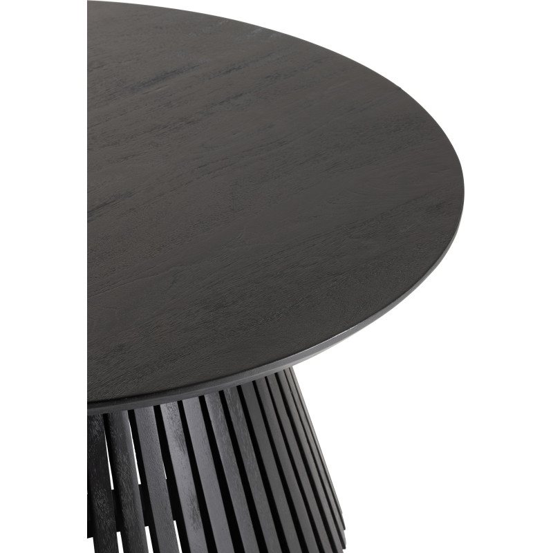Table basse Ronde Vincent en Bois de manguier Noir - 4