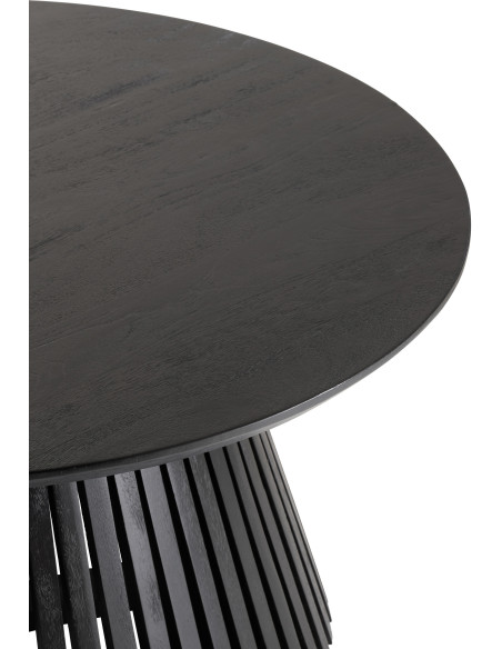 Table basse Ronde Vincent en Bois de manguier Noir - 4