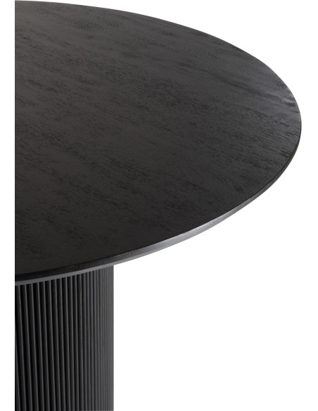 Table à manger Ronde 6 personnes Vincent en Bois de manguier Noir - 3