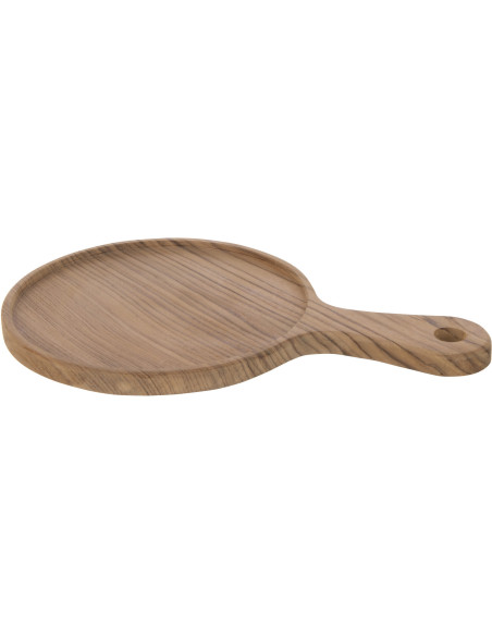 Planche Ronde à découper 30 cm Natura en Bois de teck Naturel - 2