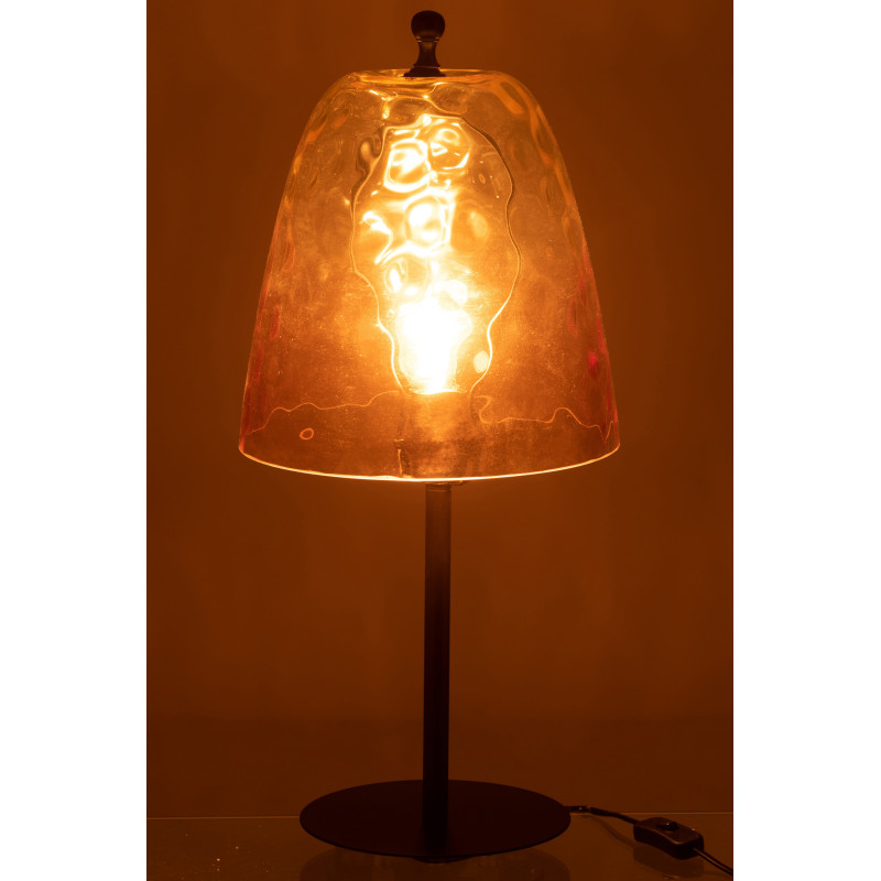 Lampe à poser Océane en Verre Jaune Métal Noir - 3