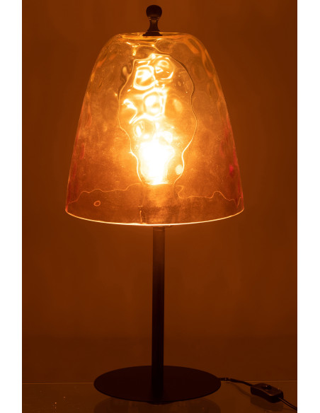 Lampe à poser Océane en Verre Jaune Métal Noir - 3