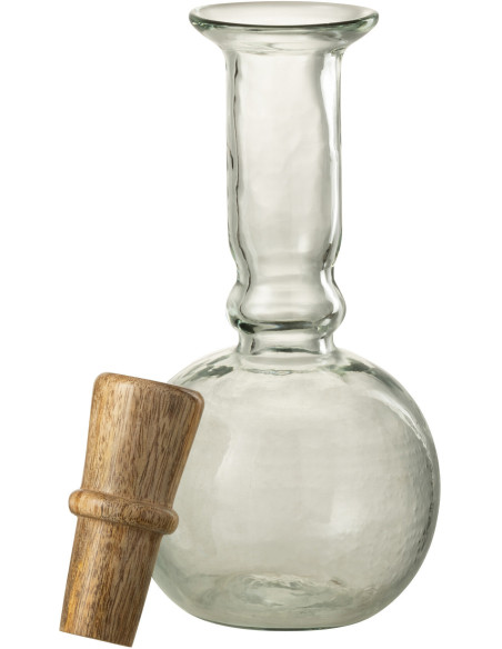 Bouteille avec bouchon 650 ml Willow en Verre Transparent Bois de saule Naturel - 3