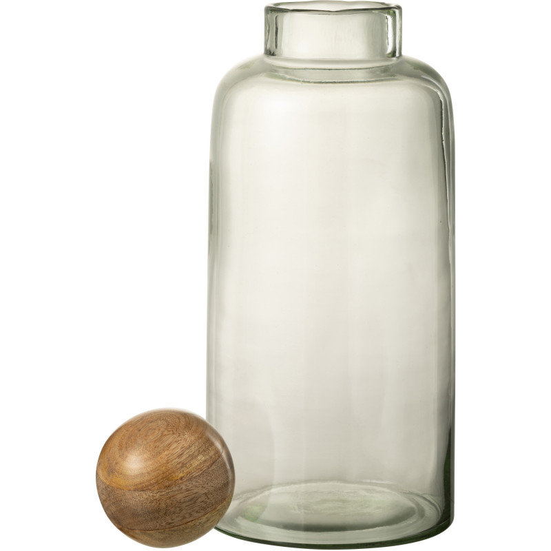Carafe avec bouchon 4 L Willow en Verre Transparent Bois de saule Naturel - 3
