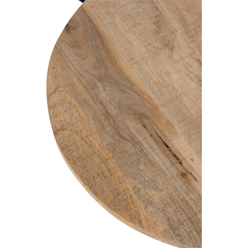 Table à manger Ronde 2 personnes Harper en Bois Naturel Métal Noir - 3