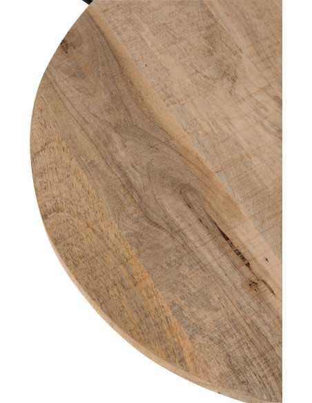 Table à manger Ronde 2 personnes Harper en Bois Naturel Métal Noir - 3