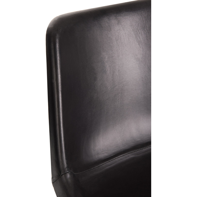 Chaise Loft en Cuir véritable Noir Métal Noir - 7