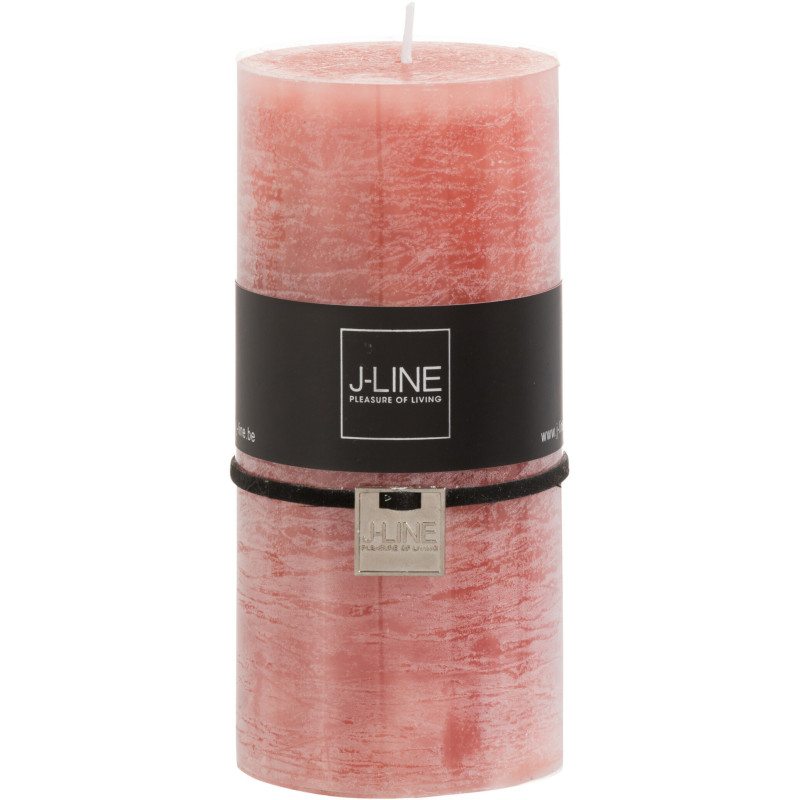 Bougie Cylindrique XXL Terracotta J-Line en Cire 70 heures Hauteur 15 cm - 1