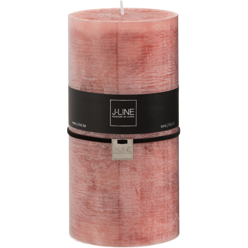 Bougie Cylindrique XXL Terracotta J-Line en Cire 140 heures Hauteur 20 cm - 1