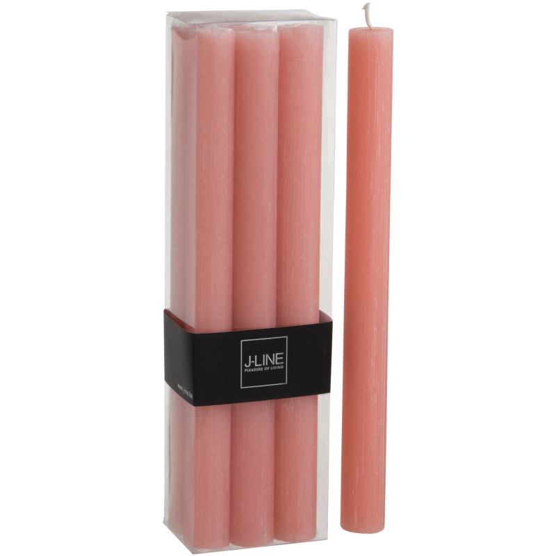 Bougie Cylindrique Terracotta J-Line en Cire 13 heures Hauteur 25 cm (Lot de 6) - 1