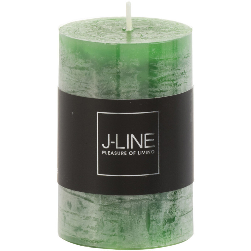 Bougie Cylindrique Vert clair J-Line en Cire 18 heures Hauteur 7 cm - 1