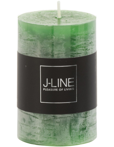Bougie Cylindrique Vert clair J-Line en Cire 18 heures Hauteur 7 cm - 1