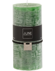Bougie Cylindrique XXL Vert clair J-Line en Cire 70 heures Hauteur 15 cm - 1