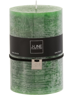 Bougie Cylindrique XXL Vert clair J-Line en Cire 120 heures Hauteur 15 cm - 1