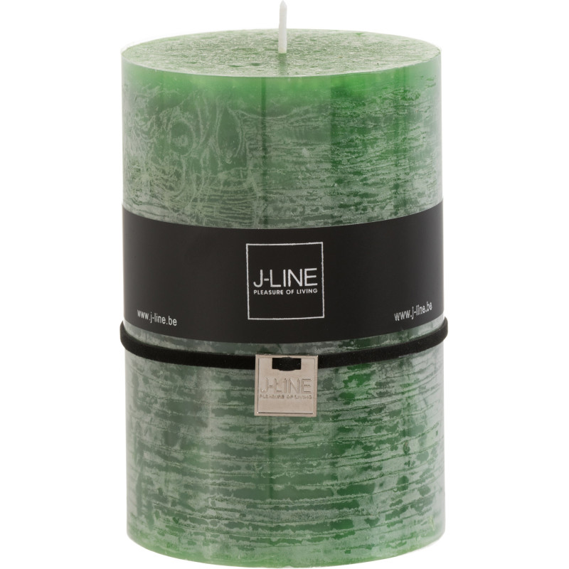 Bougie Cylindrique XXL Vert clair J-Line en Cire 120 heures Hauteur 15 cm - 1