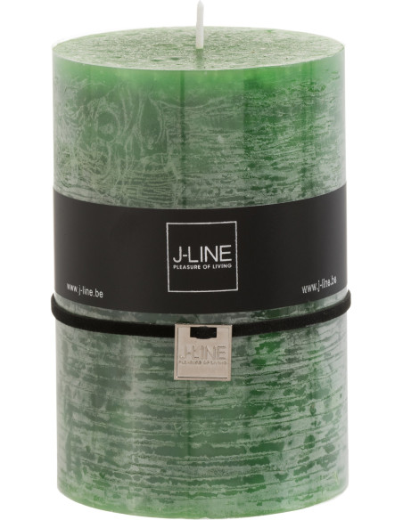 Bougie Cylindrique XXL Vert clair J-Line en Cire 120 heures Hauteur 15 cm - 1