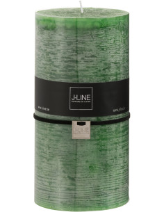 Bougie Cylindrique XXL Vert clair J-Line en Cire 140 heures Hauteur 20 cm - 1