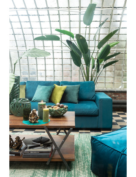 Bougie Cylindrique XXL Vert foncé J-Line en Cire 140 heures Hauteur 20 cm - 2