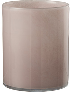 Photophore original Diamètre 15 cm en Verre Rose Jade - 1