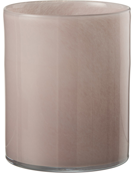 Photophore original Diamètre 15 cm en Verre Rose Jade - 1