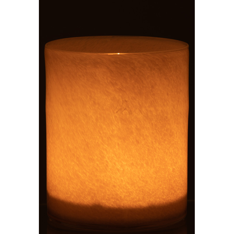 Photophore original Diamètre 15 cm en Verre Rose Jade - 3