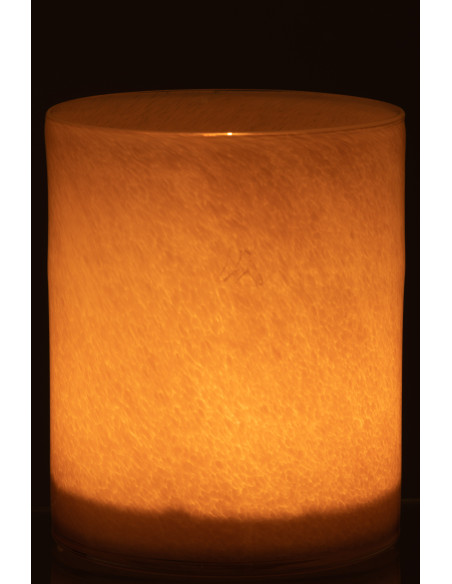 Photophore original Diamètre 15 cm en Verre Rose Jade - 3