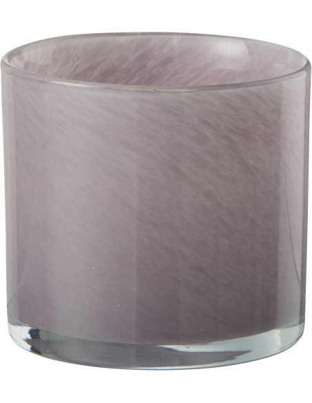 Photophore original Diamètre 8 cm en Verre Mauve clair Jade - 1