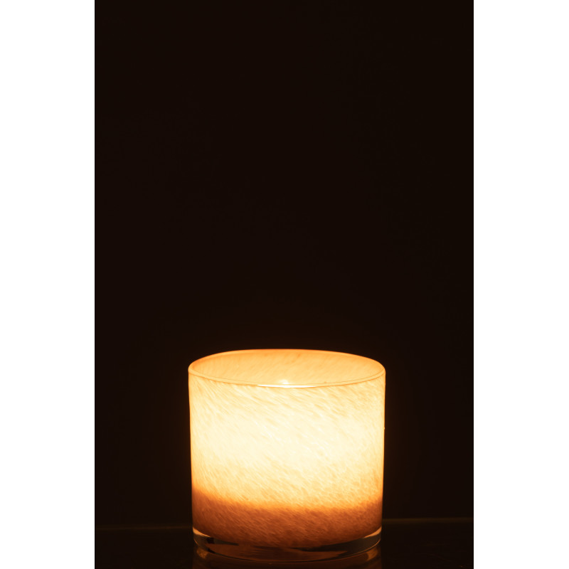 Photophore original Diamètre 8 cm en Verre Mauve clair Jade - 4