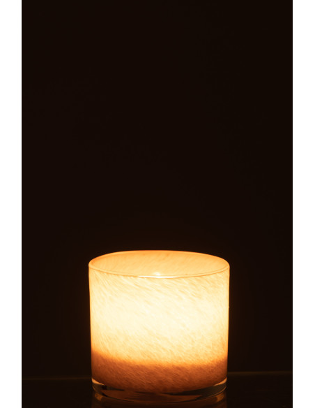 Photophore original Diamètre 8 cm en Verre Mauve clair Jade - 4