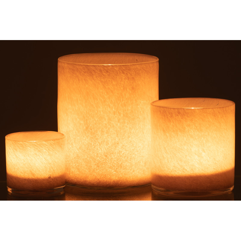 Photophore original Diamètre 15 cm en Verre Mauve clair Jade - 7