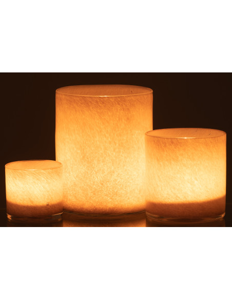 Photophore original Diamètre 15 cm en Verre Mauve clair Jade - 7