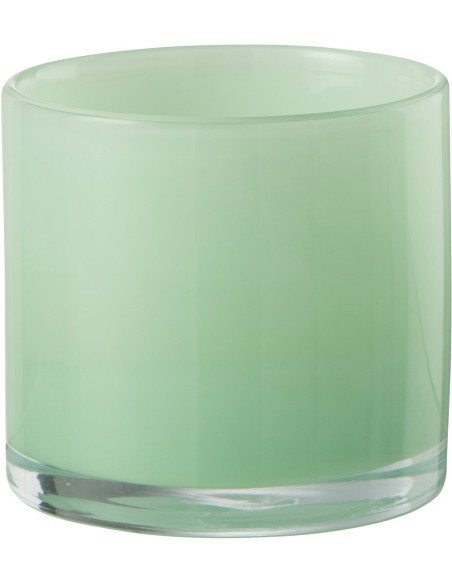 Photophore original Diamètre 8 cm en Verre Vert clair Jade - 1