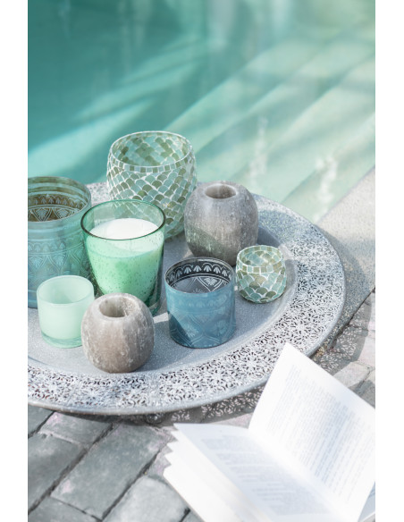 Photophore original Diamètre 8 cm en Verre Vert clair Jade - 2