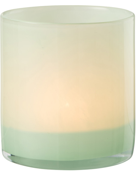 Photophore original Diamètre 12 cm en Verre Vert clair Jade - 2