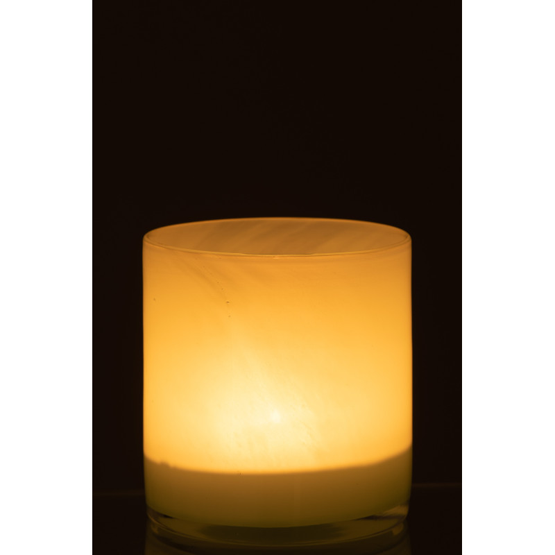 Photophore original Diamètre 12 cm en Verre Vert clair Jade - 3