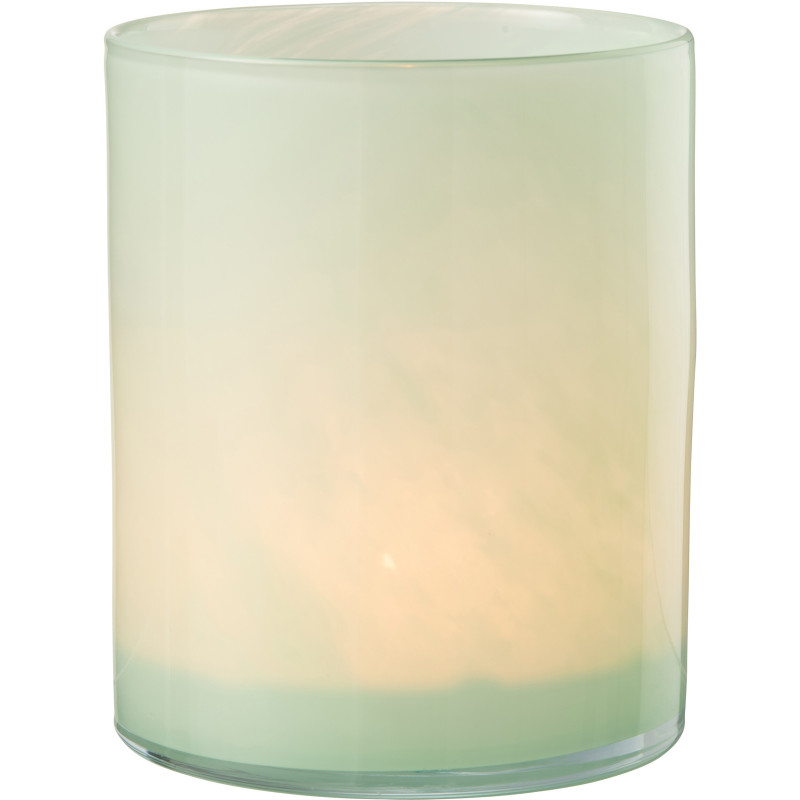 Photophore original Diamètre 15 cm en Verre Vert clair Jade - 2