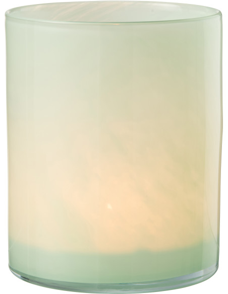 Photophore original Diamètre 15 cm en Verre Vert clair Jade - 2