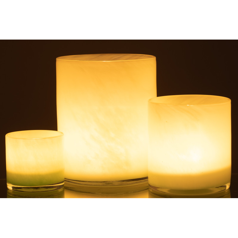 Photophore original Diamètre 15 cm en Verre Vert clair Jade - 6