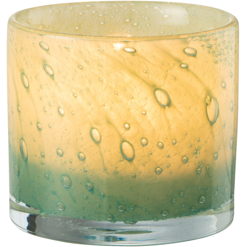 Photophore original Diamètre 8 cm en Verre Vert Jade - 2