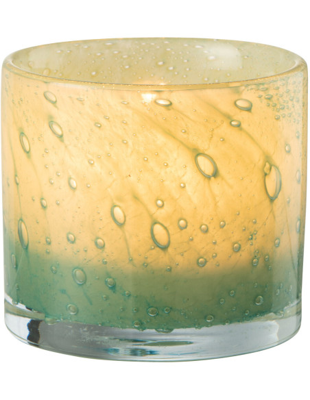 Photophore original Diamètre 8 cm en Verre Vert Jade - 2