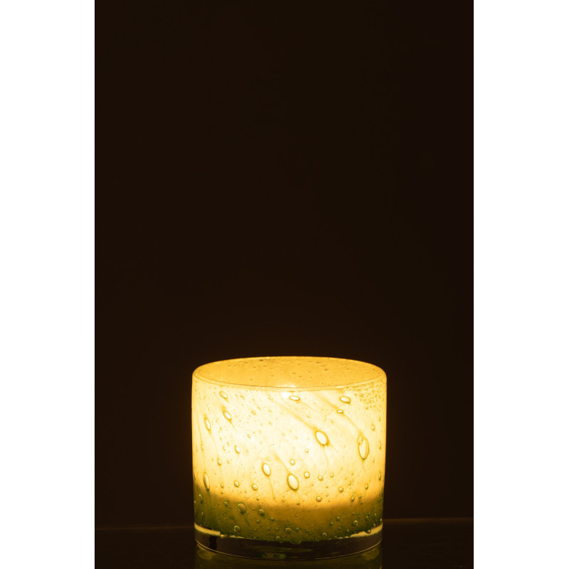 Photophore original Diamètre 8 cm en Verre Vert Jade - 3