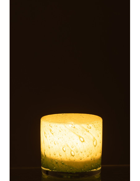 Photophore original Diamètre 8 cm en Verre Vert Jade - 3