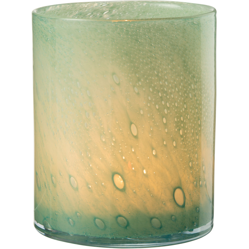 Photophore original Diamètre 15 cm en Verre Vert Jade - 2