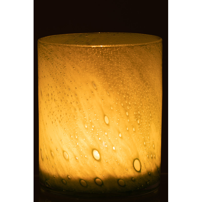 Photophore original Diamètre 15 cm en Verre Vert Jade - 3