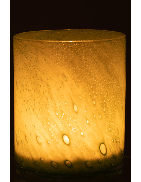 Photophore original Diamètre 15 cm en Verre Vert Jade - 3