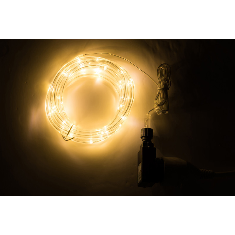Guirlande lumineuse blanc chaud 5 m en Plastique - 6