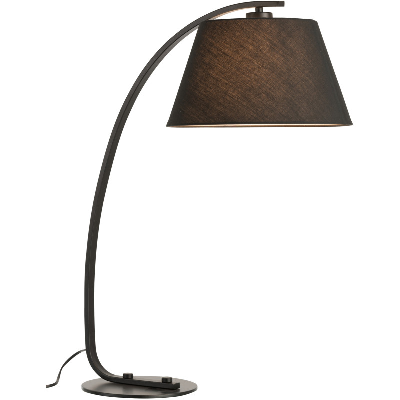 Lampe à poser Arch en Métal Noir Tissu Noir - 3