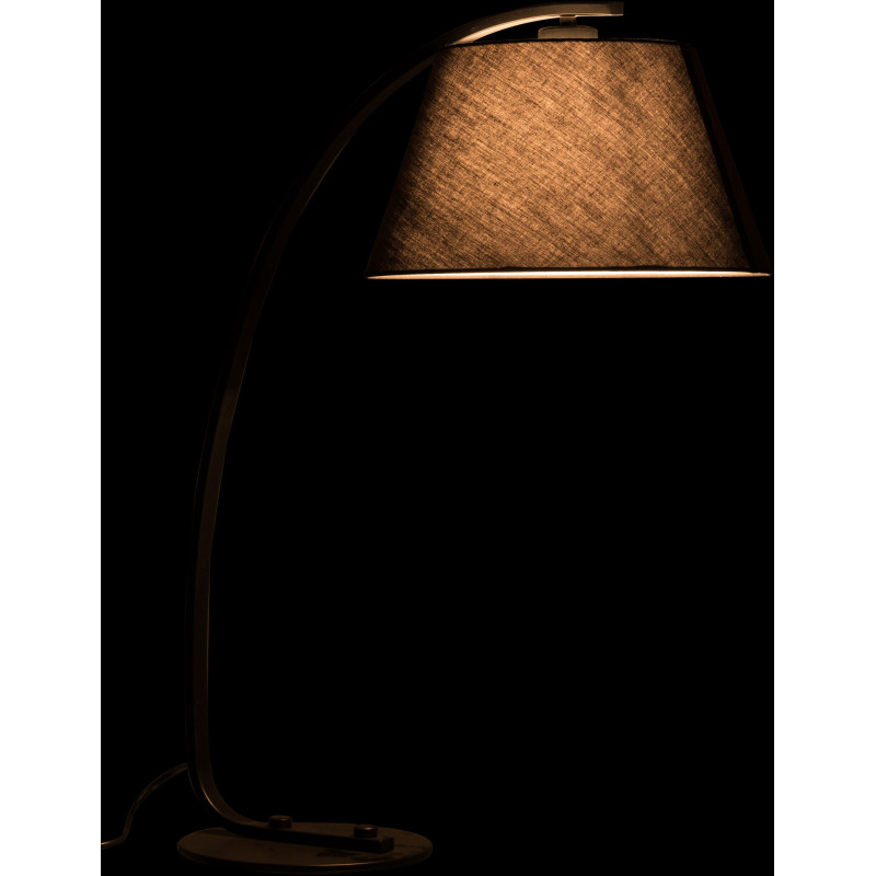 Lampe à poser Arch en Métal Noir Tissu Noir - 4