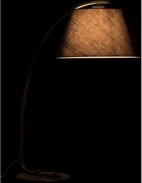 Lampe à poser Arch en Métal Noir Tissu Noir - 4