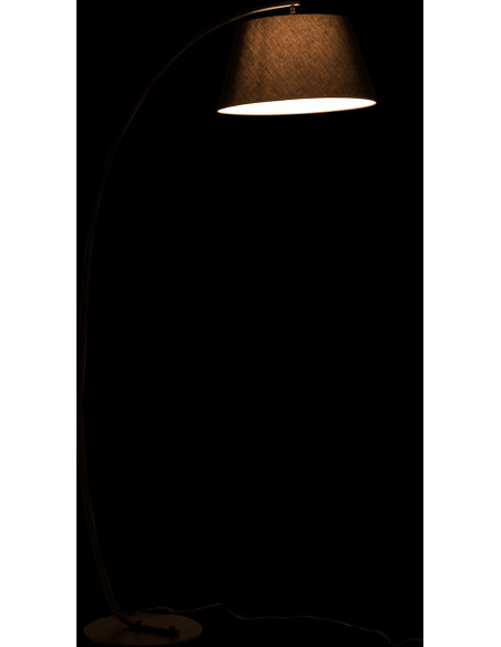 Lampadaire sur pied XL Arch en Métal Noir Tissu Noir - 3